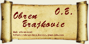 Obren Brajković vizit kartica